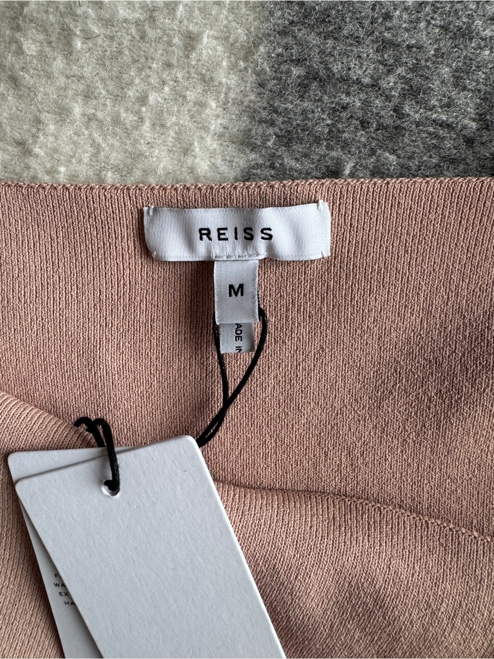 Reiss Devon Square Neck Top Pink NWT - Picture 8 of 12